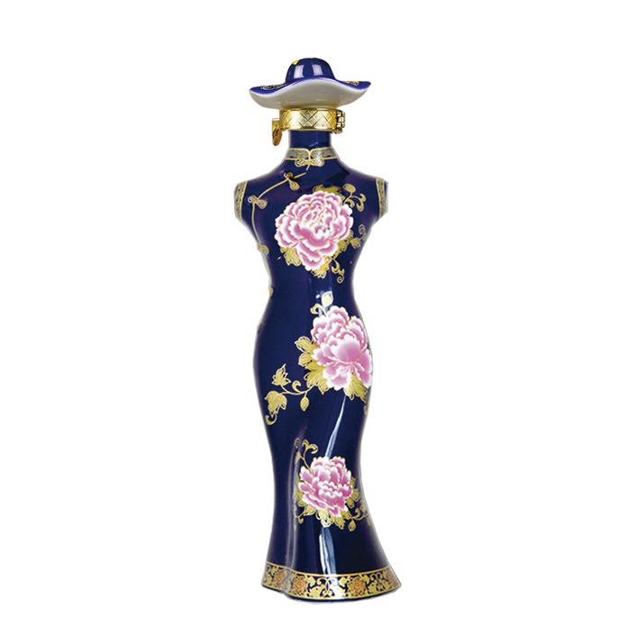 旗袍美人酒(蓝)