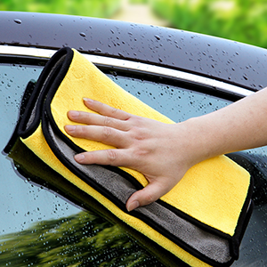 加厚珊瑚绒洗车毛巾吸水不掉毛双色双面超细纤维清洁汽车毛巾