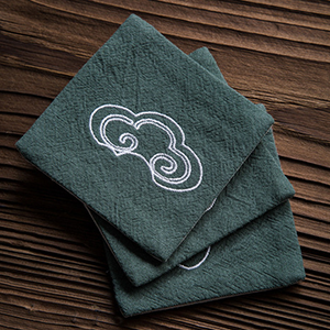 干泡茶席棉麻布艺麻布茶垫茶帘中式禅意茶席复古功夫茶具配件桌旗