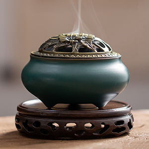 陶瓷香炉家用室内净化空气禅意香薰炉点香小檀香炉茶道复古盘香炉