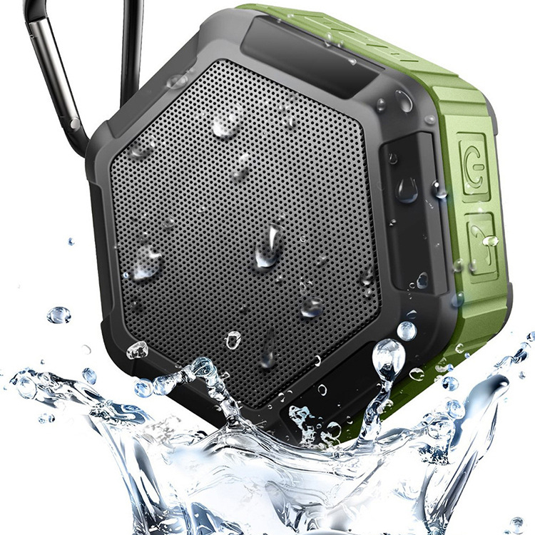 防水六边形插卡蓝牙音箱三防小音响户外便携 外贸蓝牙音箱低音炮