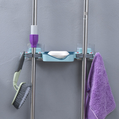多功能无痕拖把架收纳拖把挂钩卫生间浴室壁挂扫把挂架拖把夹