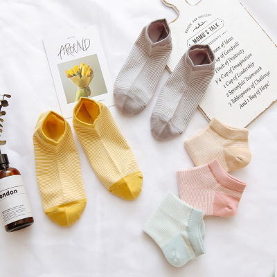 袜子女船袜女士短袜防臭春夏薄款纯棉浅口棉袜隐形袜全棉袜短筒
