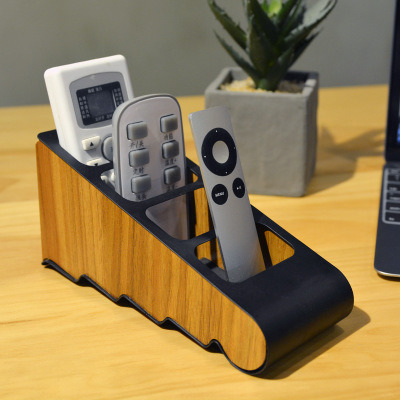 欧式北欧日本铁艺实木家用客厅茶几桌面整理多格电视遥控器收纳盒